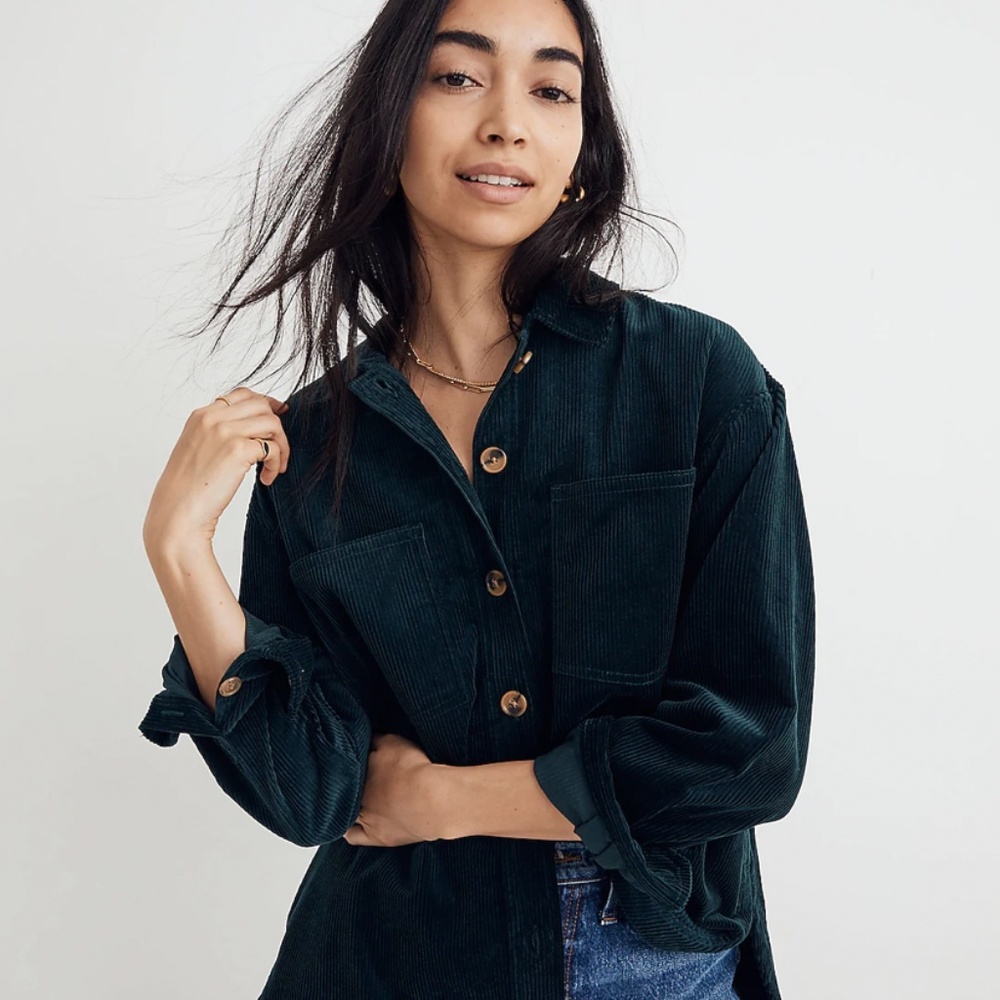 Madewell Corduroy Kentwood Oversized Shirt Jacket